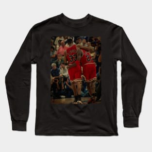 Scottie Pippen and Michael Jordan Vintage Long Sleeve T-Shirt